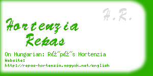 hortenzia repas business card